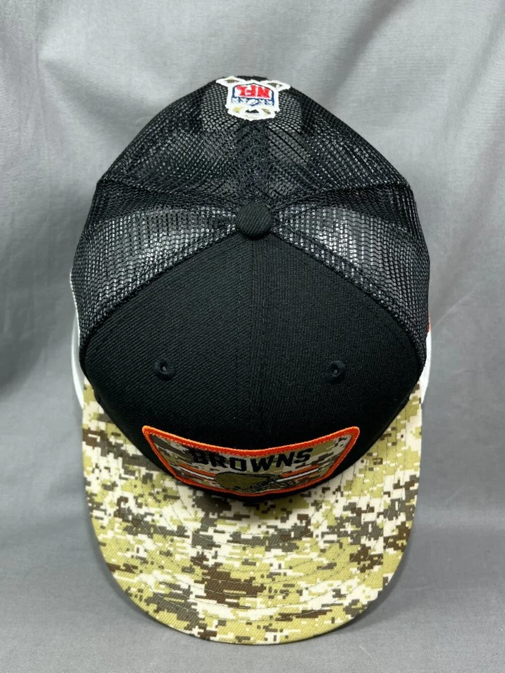 Cleveland Browns New Era 950 NFL Snapback Hat Trucker Salute to Service Camo Cap